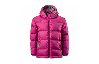 Kids',Hot,Pink,Hooded,Warm,Sport,Puffer,Jacket,Isolated,Over